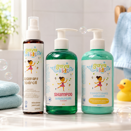Gaya Kids Bubblegum Hair Care Set + Rosemary Oil