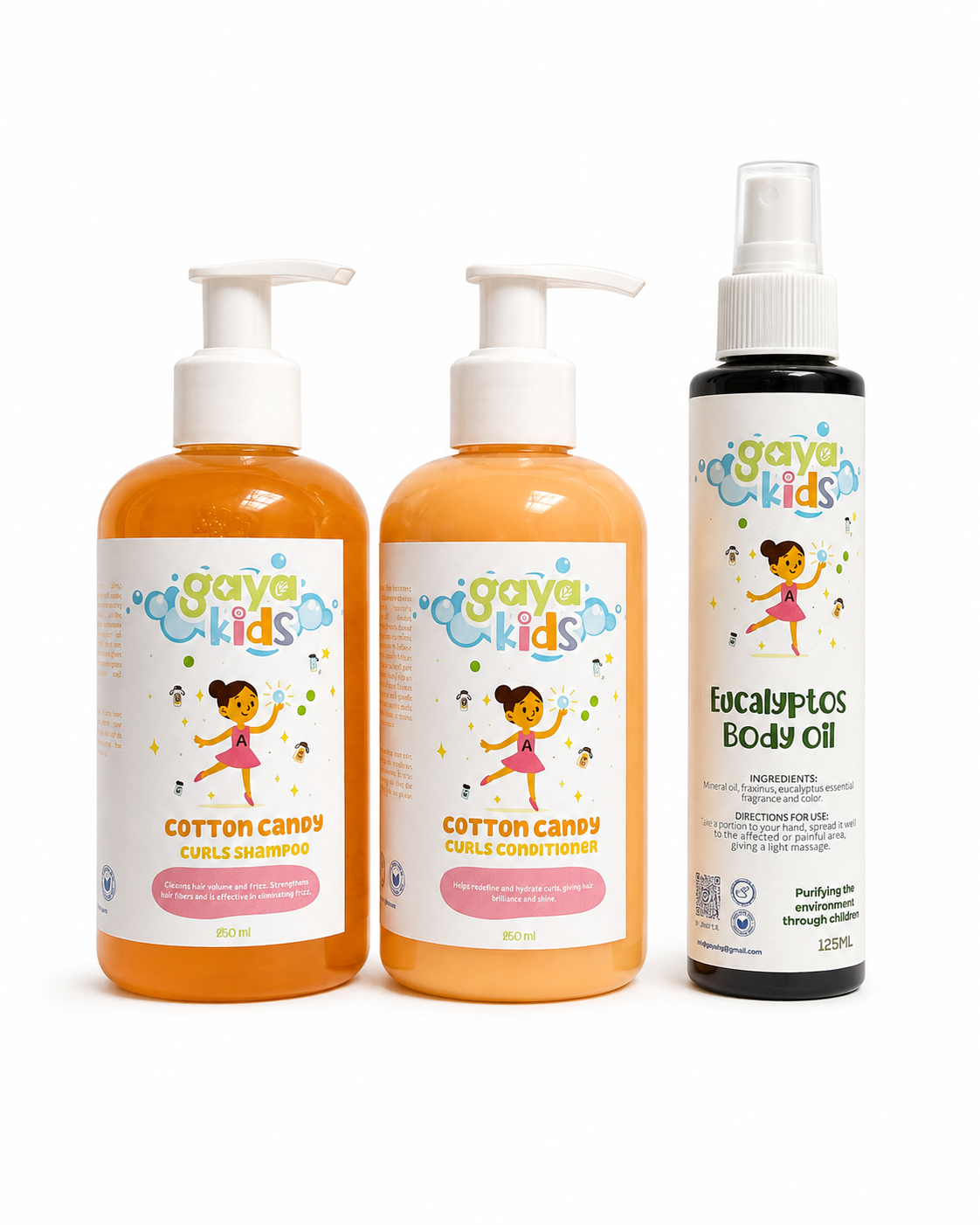 Gaya Kids Cotton Candy Hair Care Set + Eucalyptus Oil