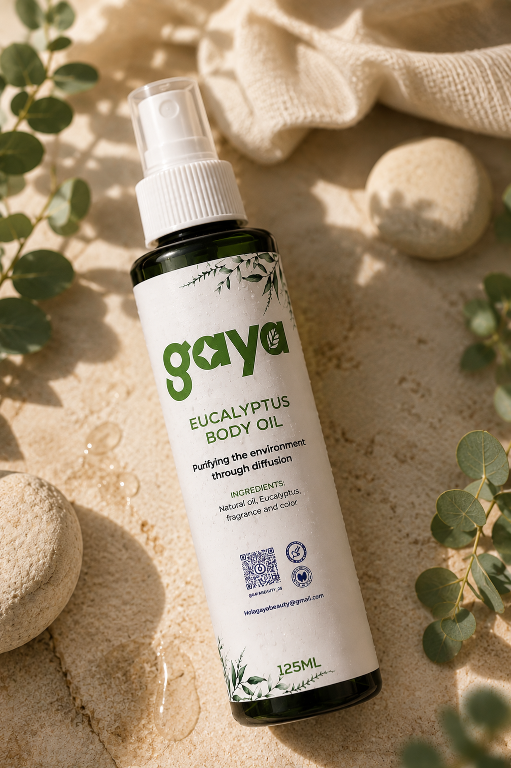 Gaya Beauty Eucalyptus Body Oil – Hydration & Refreshing Care